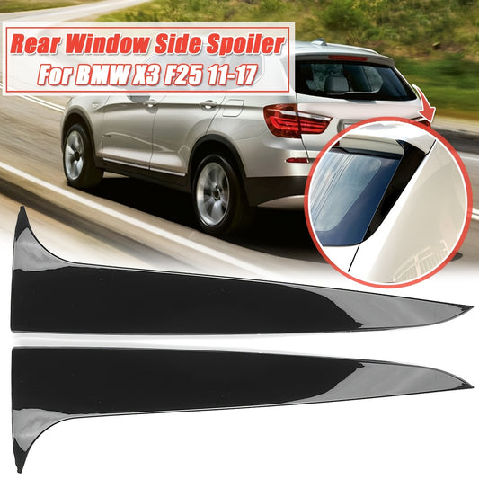 BMW X3 F25 Rear Window Spoiler - Glossy Black ABS Canards
