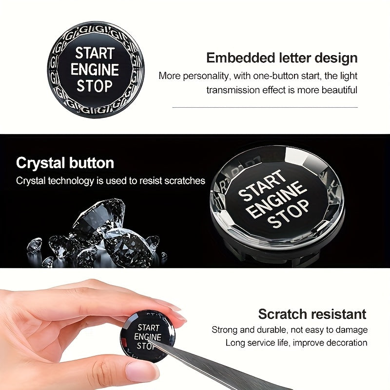 BMW Crystal Start Button Cover - G20-G26 X1-X7 ABS Black Red