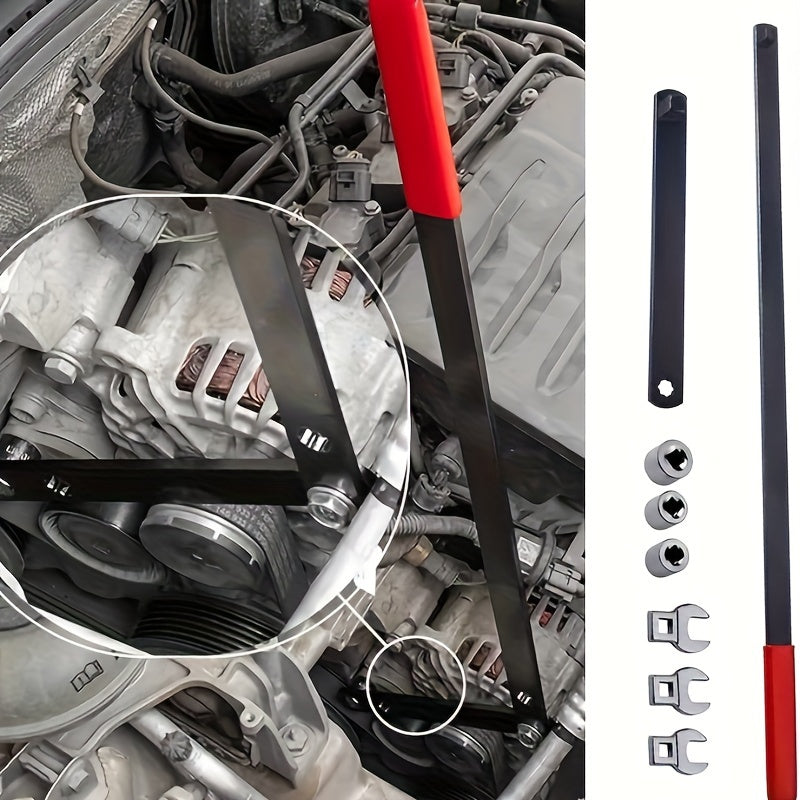 Universal Serpentine Belt Tool Kit - 3/8 & 1/2 Drive Tensioner Wrench Set