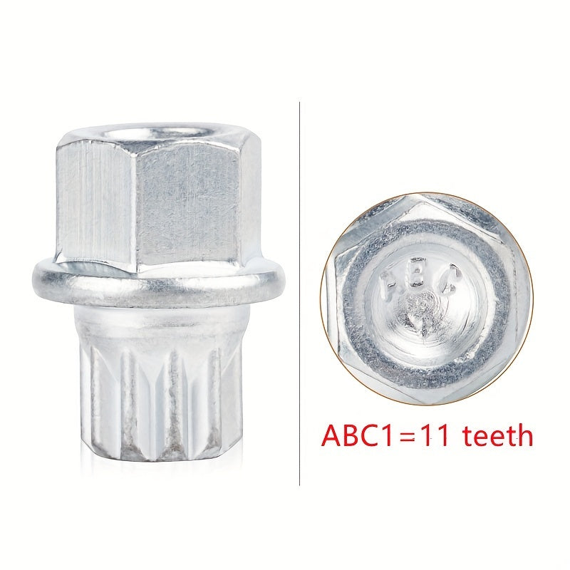 VW Audi Wheel Lock Socket Set - 21 Teeth Anti-Theft Tool ABC1=11 teeth