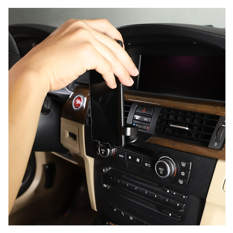 BMW E90 E91 E92 E93 Aluminum Phone Holder Mount - Adjustable Clamp Secure Grip