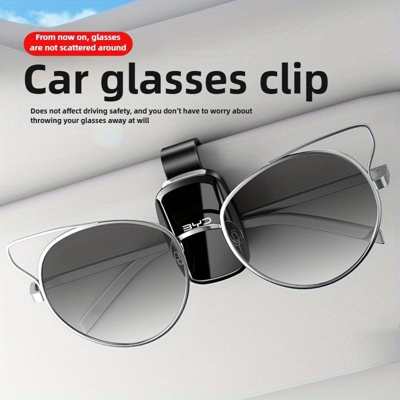BYD Sun Visor Organizer with Glasses Holder - Heavy-Duty ABS Storage