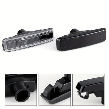 BMW E39 Fender Light Covers - 525i-540i M5 1995-2003 Black 2pcs