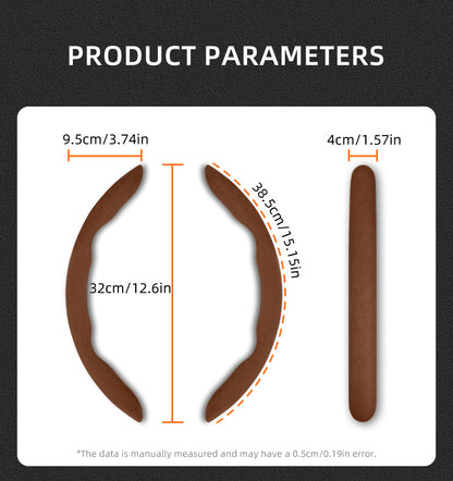 Audi Ultra-Thin Steering Wheel Cover - Non-Slip Snap-On Installation