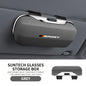 German Car Sun Visor Glasses Case - BMW Audi Mercedes Gray
