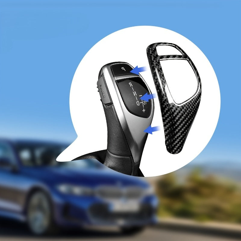 BMW Carbon Fiber Gear Shift Knob Cover - Interior Upgrade