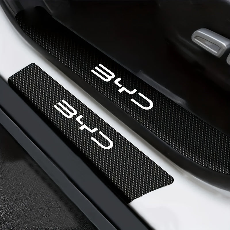 Carbon Fiber Threshold Skids - 5 Pack Non-Slip Anti-Scratch Floor Mats