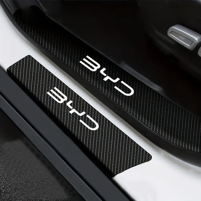 Carbon Fiber Threshold Skids - 5 Pack Non-Slip Anti-Scratch Floor Mats