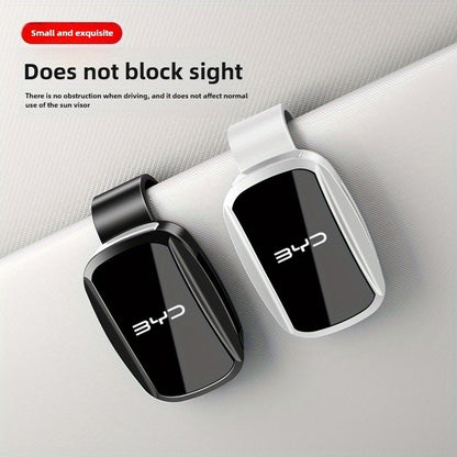 BYD Sun Visor Organizer with Glasses Holder - Heavy-Duty ABS Storage