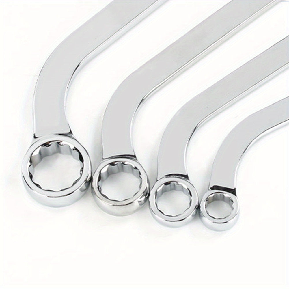 5-Piece S-Type Box End Wrench Set - 10-19mm Double-Headed Spanner Kit