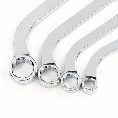 5-Piece S-Type Box End Wrench Set - 10-19mm Double-Headed Spanner Kit