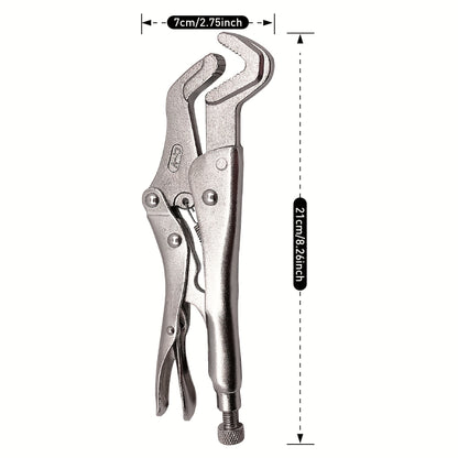 8.5 Inch Parrot Nose Locking Pliers - Adjustable Anti-Tip Rod Pliers