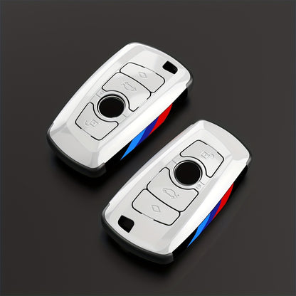 BMW White M-Style Key Fob Cover - X1-X6 2-8 Series ABS Shell