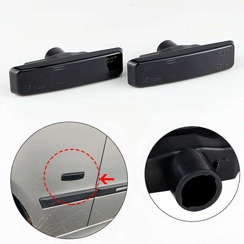 BMW E39 Fender Light Covers - 525i-540i M5 1995-2003 Black 2pcs