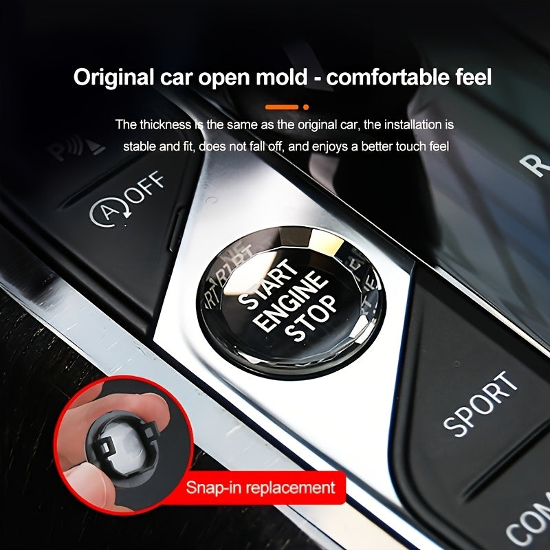 BMW Crystal Start Button Cover - G20-G26 X1-X7 ABS Black Red