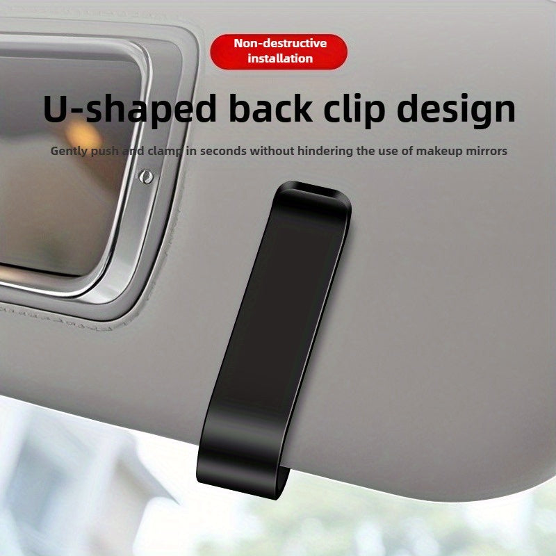 BYD Sun Visor Organizer with Glasses Holder - Heavy-Duty ABS Storage
