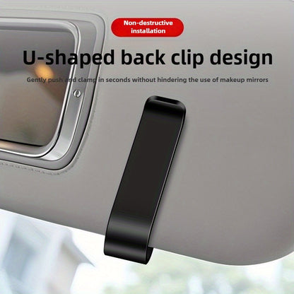 BYD Sun Visor Organizer with Glasses Holder - Heavy-Duty ABS Storage