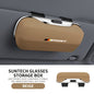 German Car Sun Visor Glasses Case - BMW Audi Mercedes Beige