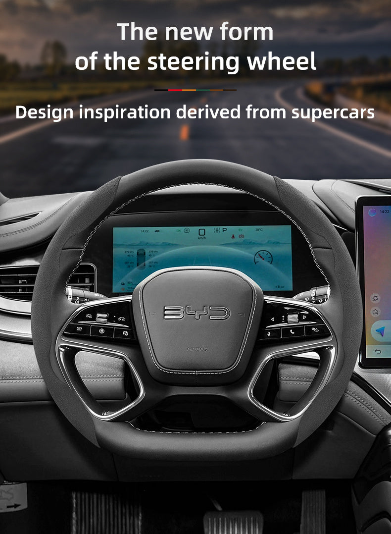 BYD Winter Anti-Slip Steering Wheel Covers - Ultra-Thin Segmented Design