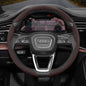 Audi Ultra-Thin Steering Wheel Cover - Non-Slip Snap-On Installation Mocha 3-piece Set For AUDI Round Steering Wheel