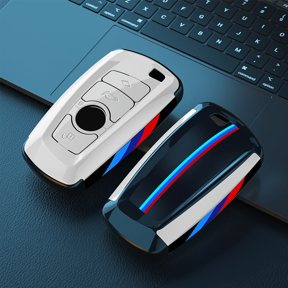 BMW White M-Style Key Fob Cover - X1-X6 2-8 Series ABS Shell