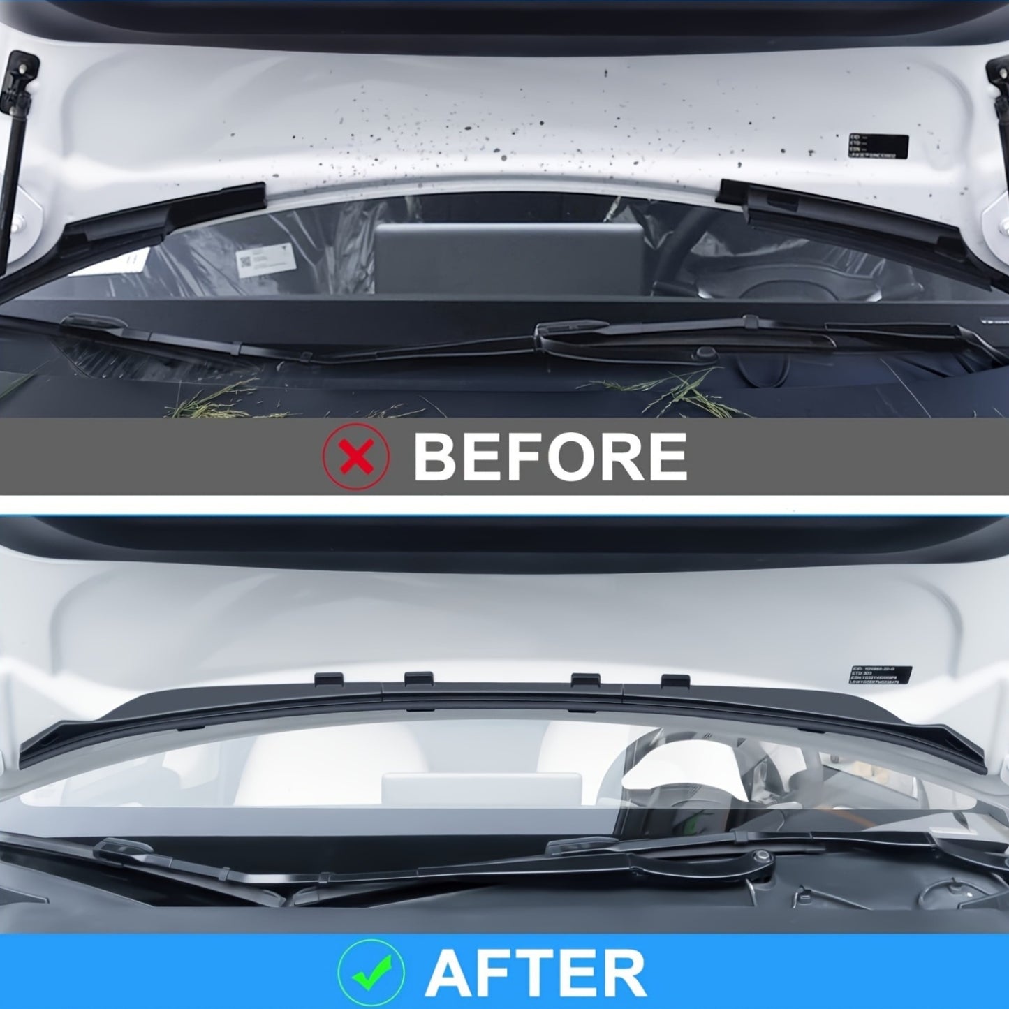 Tesla Model 3/Y Front Hood Water Blocking Strip - ABS Sealing Strip