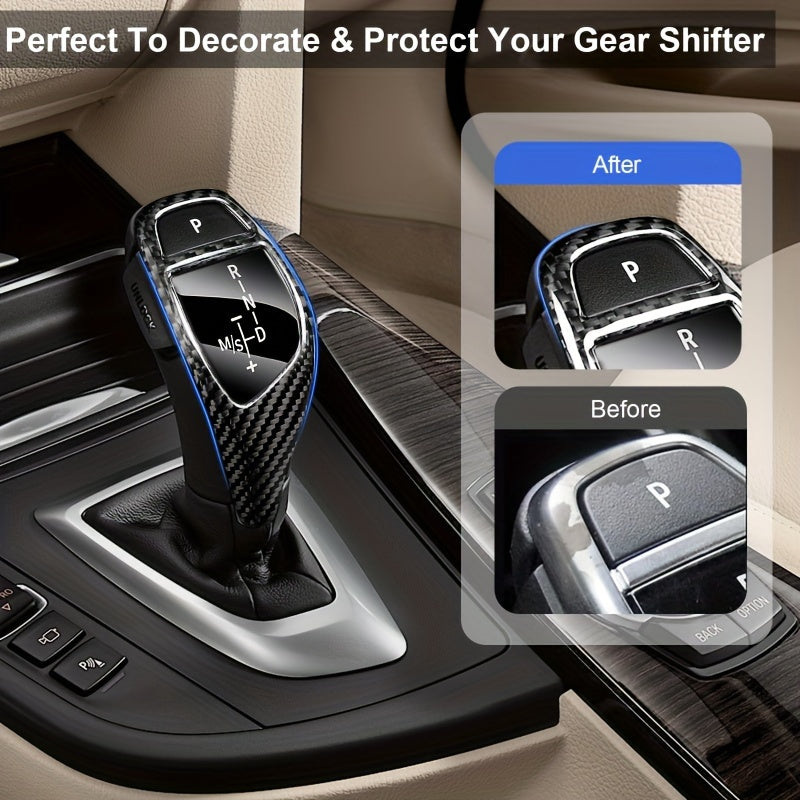 BMW Carbon Fiber Gear Shift Knob Cover - Interior Upgrade