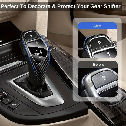 BMW Carbon Fiber Gear Shift Knob Cover - Interior Upgrade