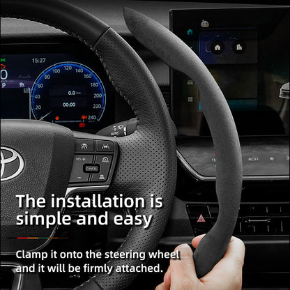 Toyota Winter Fleece Steering Wheel Cover - Ultra-Thin Anti-Slip for RAV4 Camry Corolla