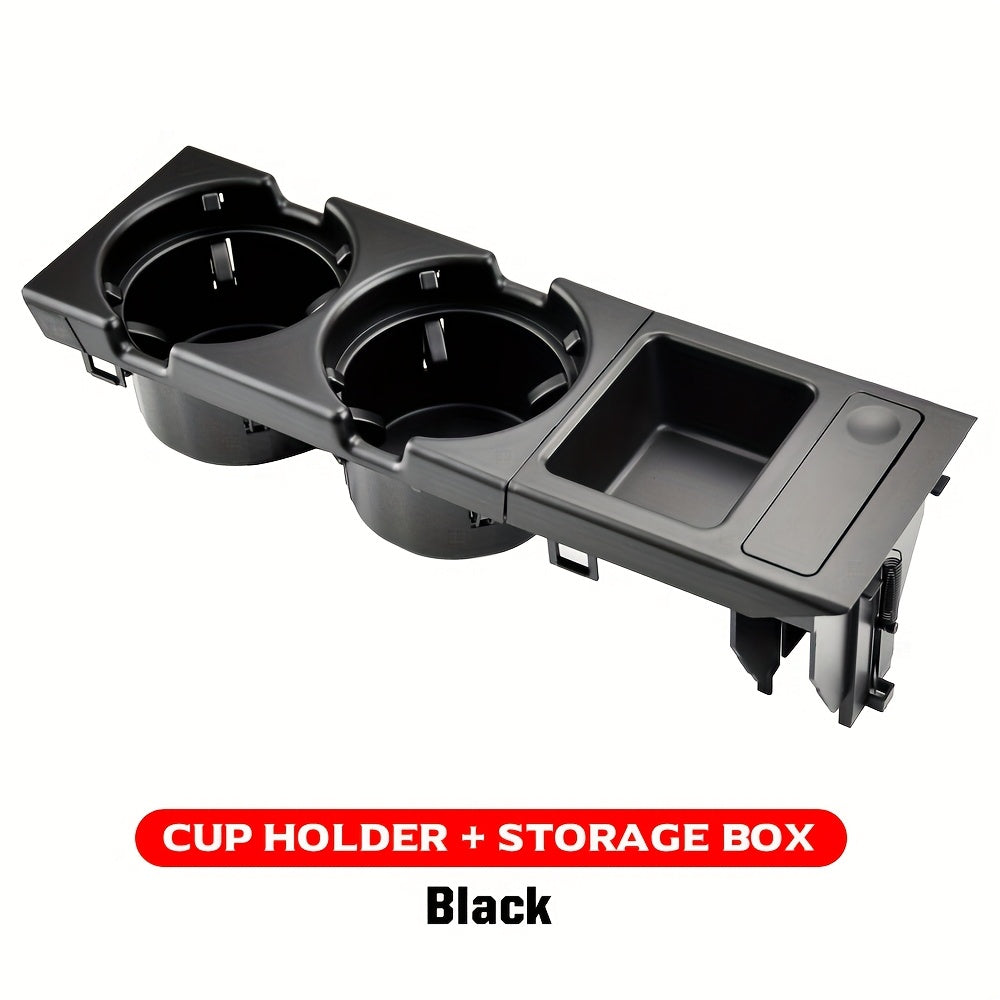 BMW E46 Center Console Cup Holder - Interior Upgrade Kit Black