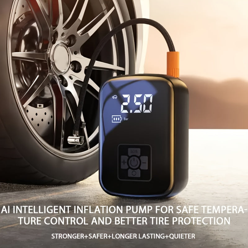 Portable Tire Inflator Digital - USB Rechargeable Air Compressor