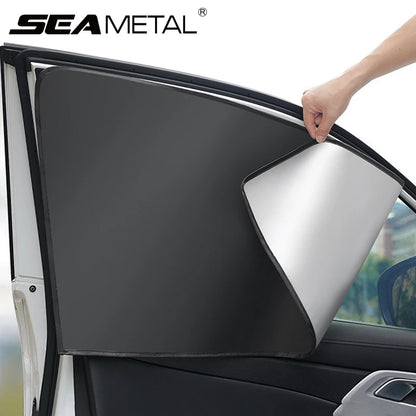 Car Side Window Sun Shade Curtains - Magnetic UV Protection 2pcs