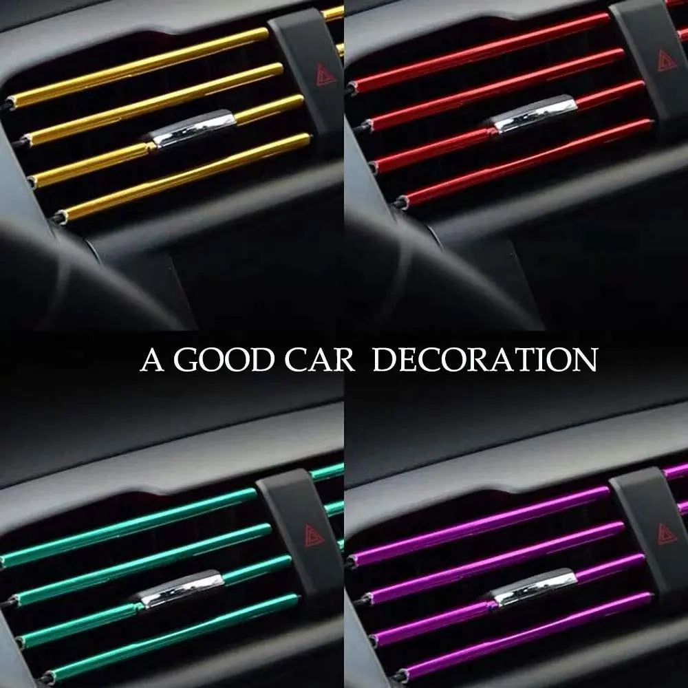 Car Air Vent Grille Decoration Trim Sticker - U Style AC Outlet Strip