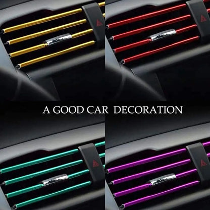 Car Air Vent Grille Decoration Trim Sticker - U Style AC Outlet Strip