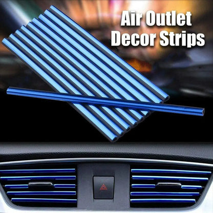 Car Air Vent Grille Decoration Trim Sticker - U Style AC Outlet Strip