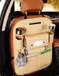 Car Seat Back Storage Organizer - Universal PU Leather Multi-Function Bag
