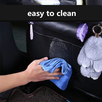 Car Seat Back Storage Organizer - Universal PU Leather Multi-Function Bag