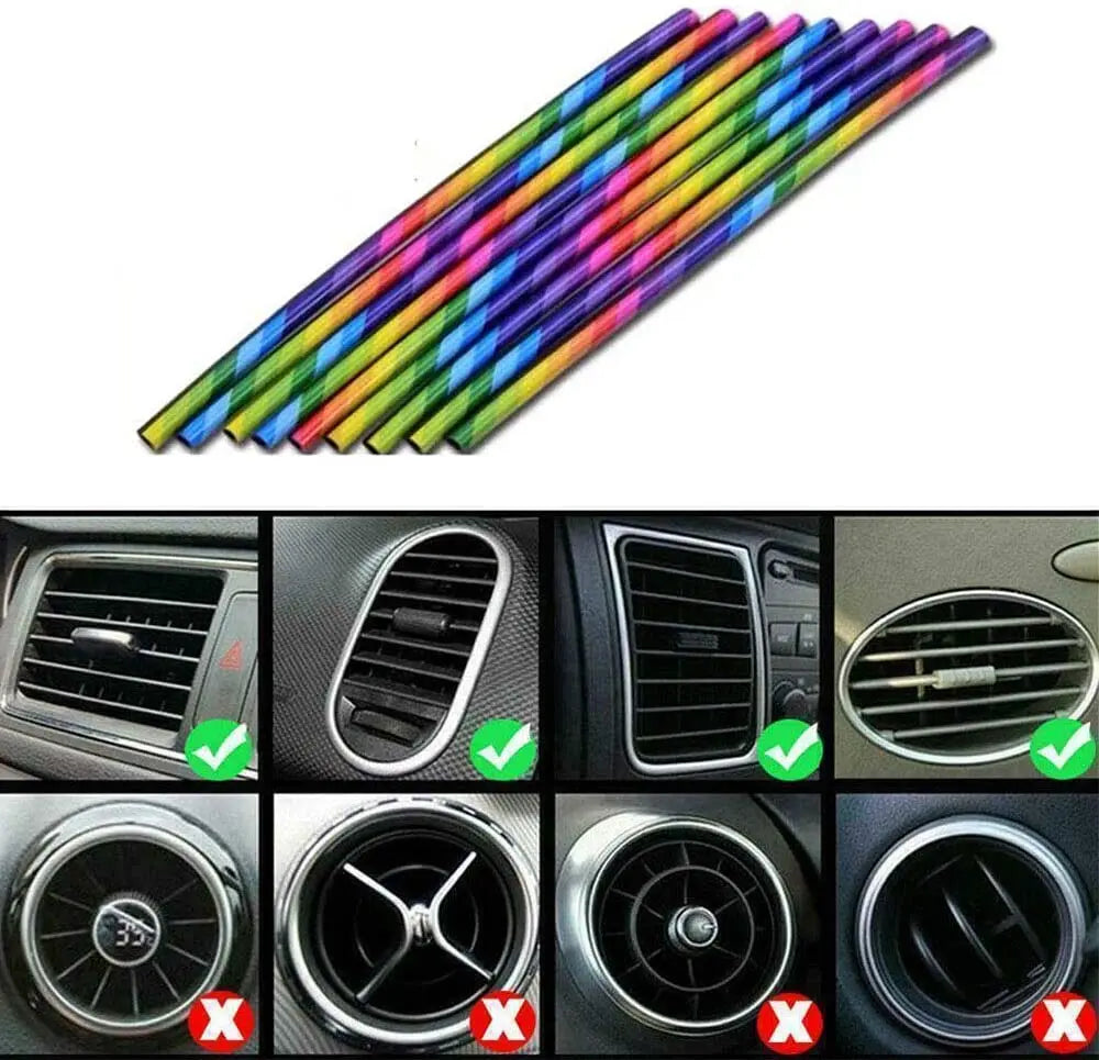 Car Air Vent Grille Decoration Trim Sticker - U Style AC Outlet Strip