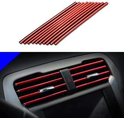 Car Air Vent Grille Decoration Trim Sticker - U Style AC Outlet Strip