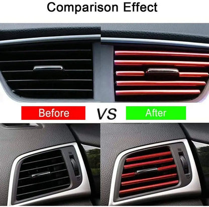 Car Air Vent Grille Decoration Trim Sticker - U Style AC Outlet Strip