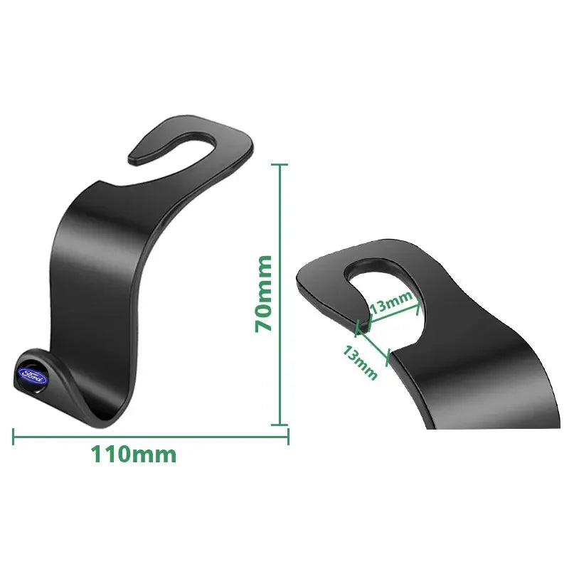 Ford Car Seat Hook - Universal Storage Hanger for Raptor Fiesta Focus Mondeo