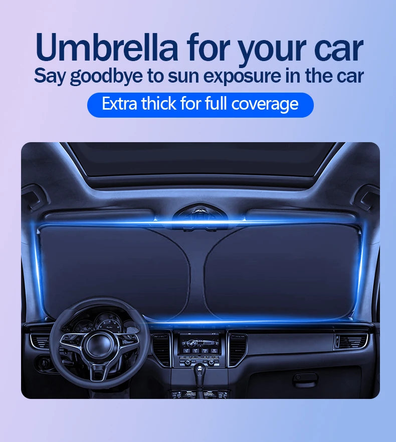 Car Windshield Sunshade Umbrella - UV Reflection Foldable Parasol