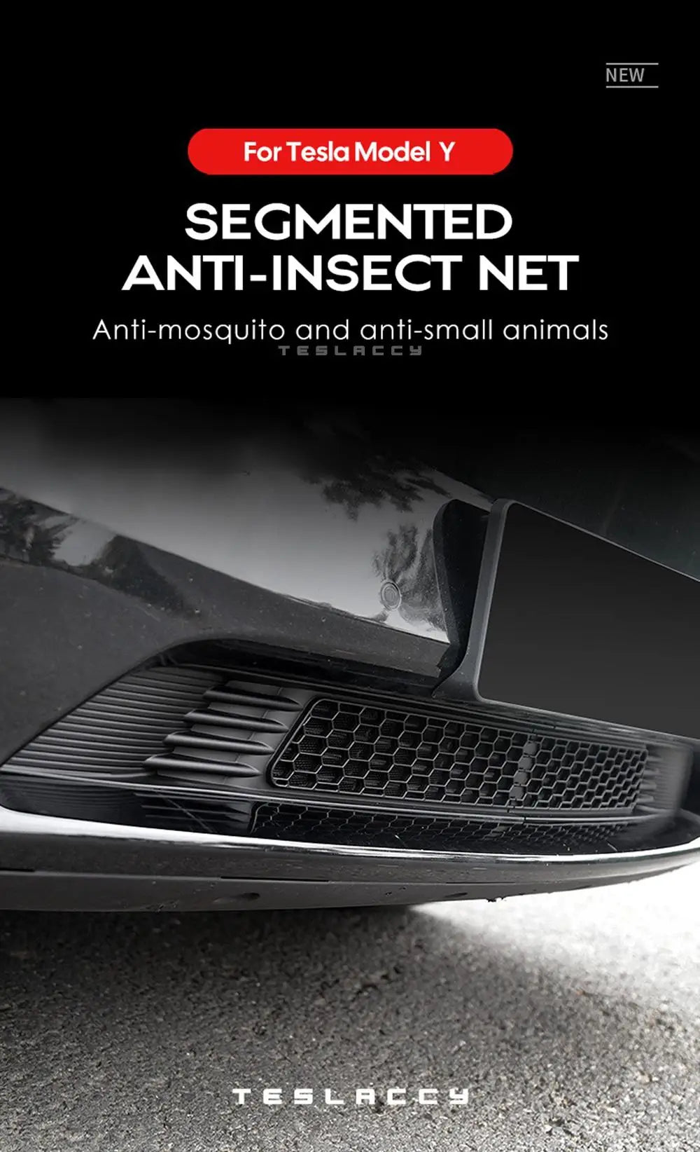 Tesla Model Y Bumper Grille Cover 2020-2025 Anti Insect Dust Protection Kit