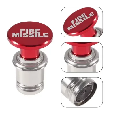 Fire Missiles Button Car Cigarette Lighter - 12V Anodized Aluminum Replacement