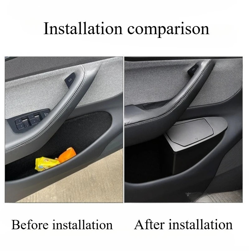 Tesla Model Y Juniper Front Door Storage - Multi-Functional Trash Can 2025