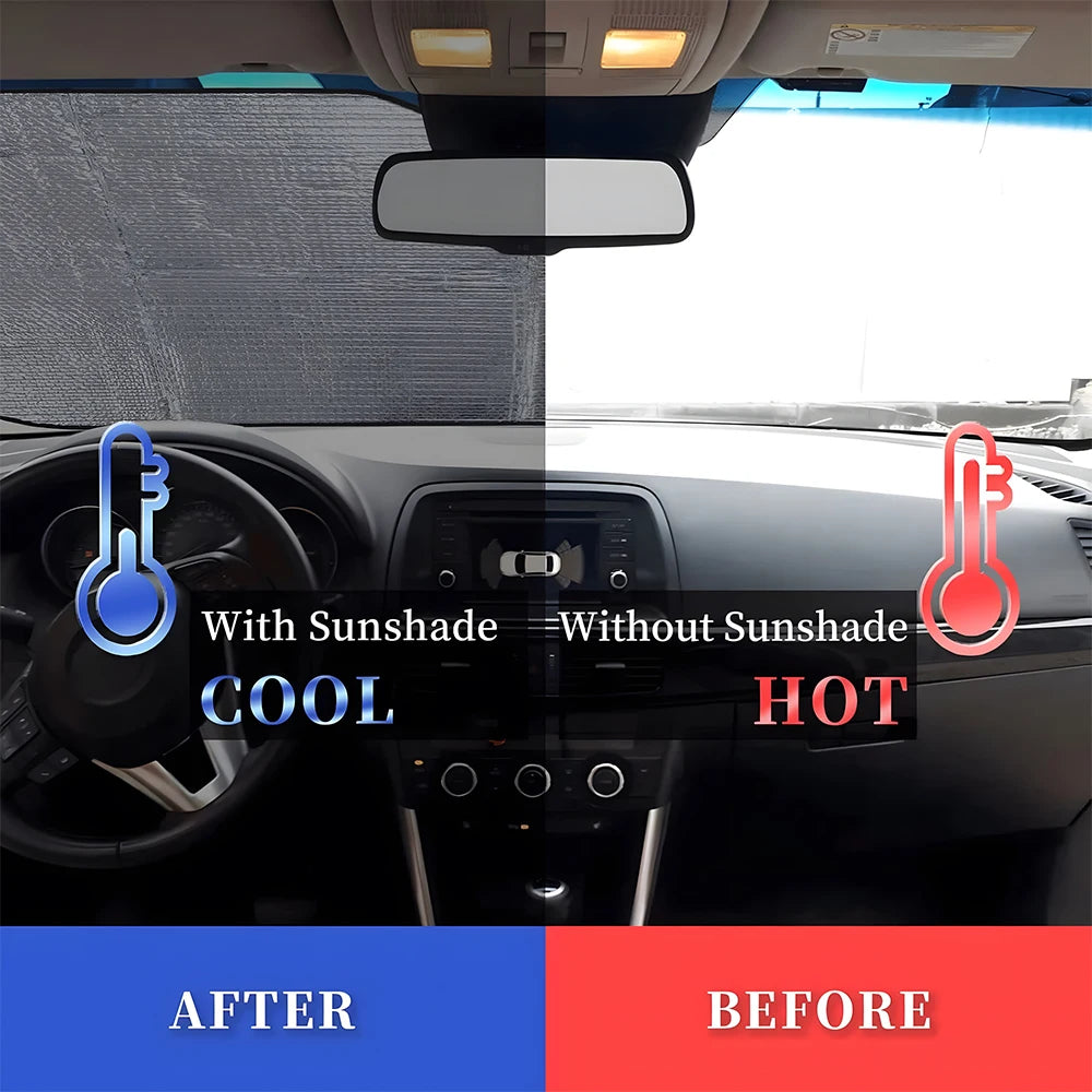 Horror Characters Car Sunshade - Foldable Windshield UV Protection