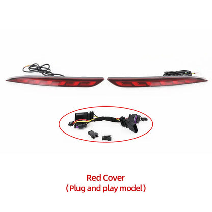 Tesla Model 3/Y LED Rear Fog Light - Dynamic Turn Signal 2016-23 Red A Plug and Play
