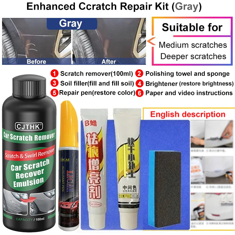 Car Scratch Remover & Paint Care Tool - Auto Swirl Repair Polishing Compound