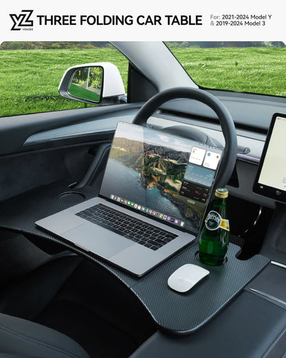 Tesla Steering Wheel Laptop Tray - Portable Office Desk for Model S/3/X/Y Highland Juniper
