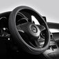 Premium Napa Leather Steering Wheel Cover - Universal 15 Inch Non-Slip